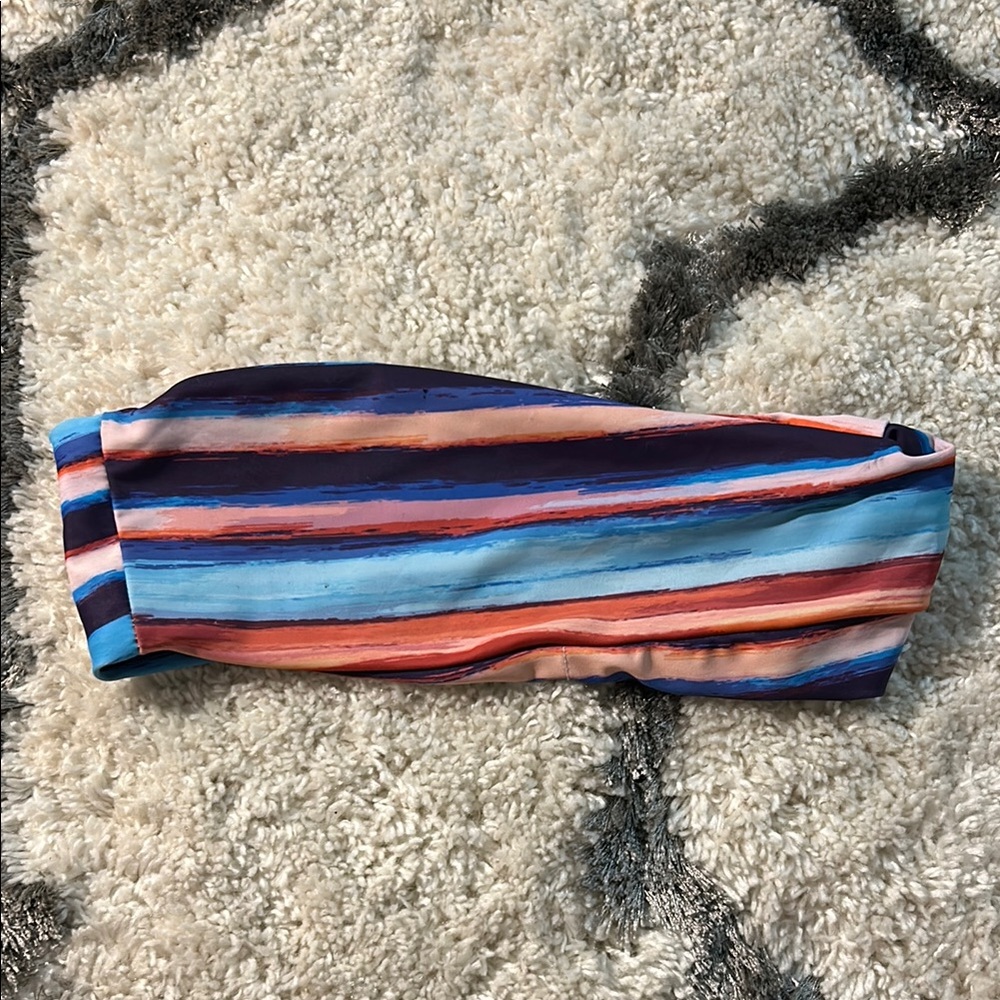 Striped Multicolor Bikini Top